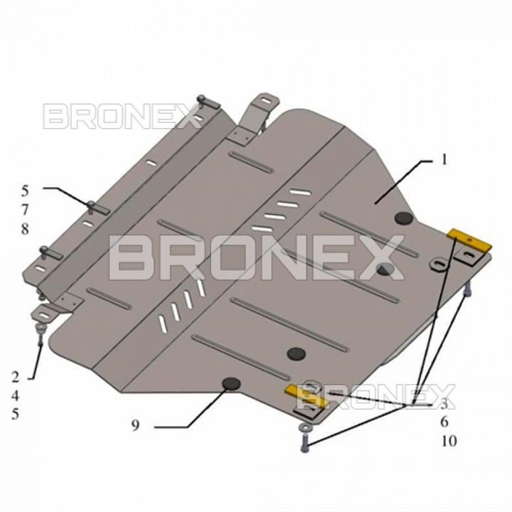 Bronex 101.0304.00 Защита двигателя Bronex стандартная 101.0304.00 для Citroen С5 (радиатор, КПП) 101030400: Отличная цена - Купить в Польше на 2407.PL!