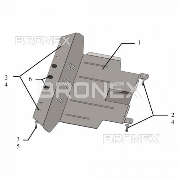 Bronex 101.0306.00 Engine protection Bronex standard 101.0306.00 for Fiat Linea (radiator, gear box) 101030600: Buy near me in Poland at 2407.PL - Good price!
