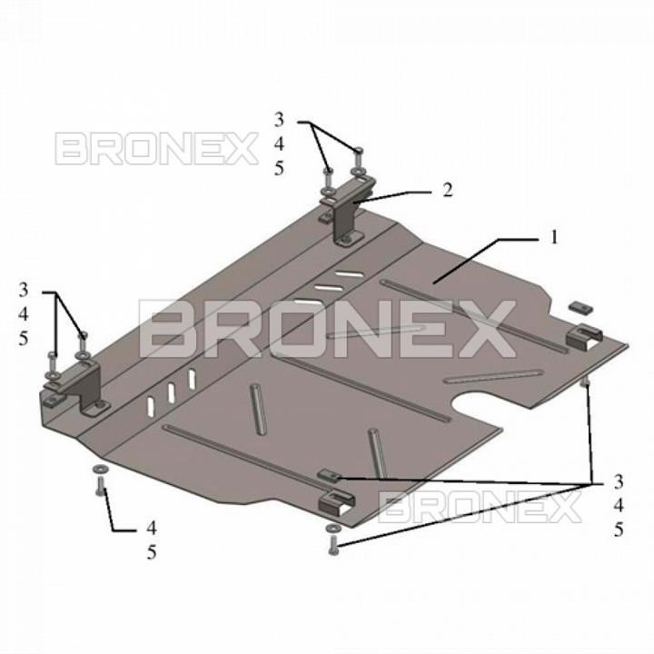 Bronex 101.0342.00 Захист двигуна Bronex стандартна 101.0342.00 для Toyota Yaris III (радіатор, КПП) 101034200: Приваблива ціна - Купити у Польщі на 2407.PL!