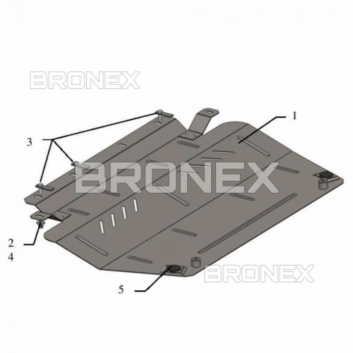 Bronex 101.0385.00 Защита двигателя Bronex стандартная 101.0385.00 для Citroen С5 (радиатор, КПП) 101038500: Отличная цена - Купить в Польше на 2407.PL!
