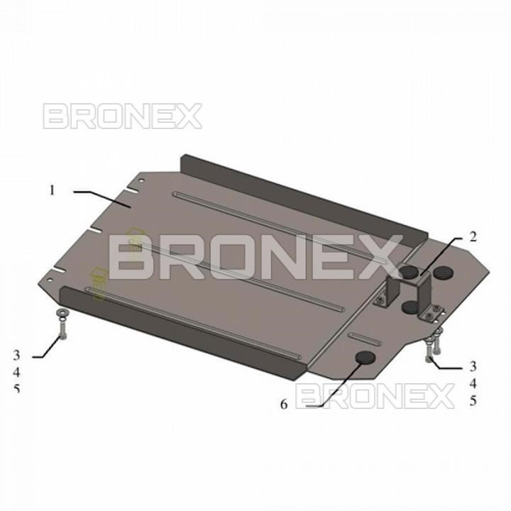 Bronex 101.0411.00 Защита раздатки Bronex стандартная 101.0411.00 для Mitsubishi Pajero Sport 101041100: Отличная цена - Купить в Польше на 2407.PL!