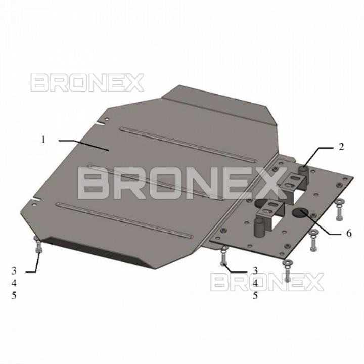 Bronex 101.0415.00 Защита АКПП Bronex стандартная 101.0415.00 для Mitsubishi Pajero Sport/Mitsubishi L200 101041500: Отличная цена - Купить в Польше на 2407.PL!