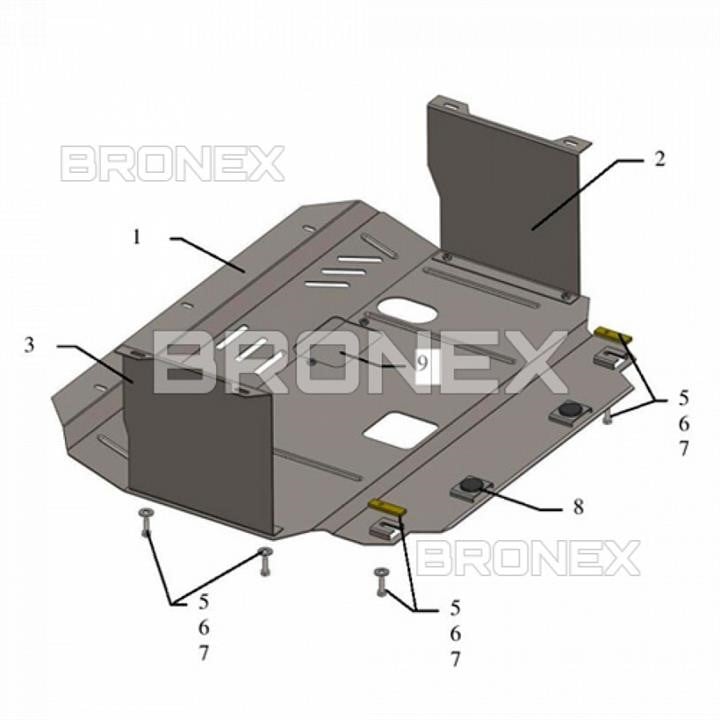 Bronex 101.0426.00.K Engine protection Bronex standard 101.0426.00.K for Kia Ceed (radiator, gear box) 101042600K: Buy near me in Poland at 2407.PL - Good price!
