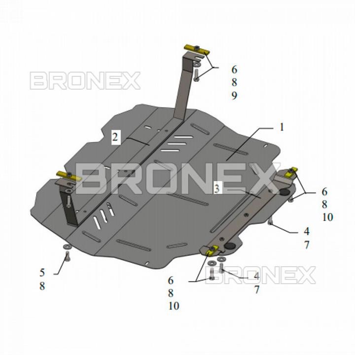 Bronex 101.0442.00 Захист двигуна Bronex стандартна 101.0442.00 для Skoda Octavia II A5 (радіатор, КПП) 101044200: Приваблива ціна - Купити у Польщі на 2407.PL!