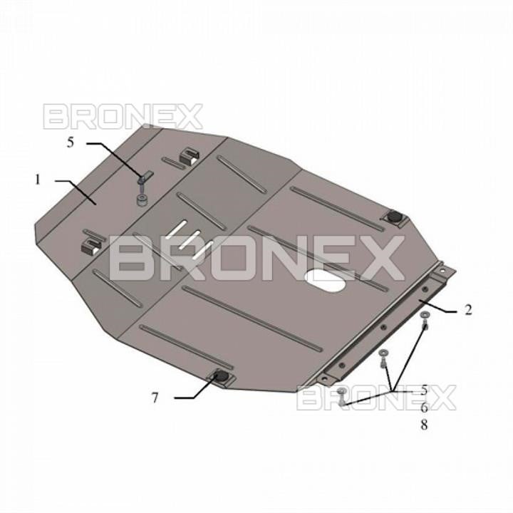 Bronex 101.0449.00 Защита двигателя Bronex стандартная 101.0449.00 для MG-350 (радиатор, КПП) 101044900: Купить в Польше - Отличная цена на 2407.PL!