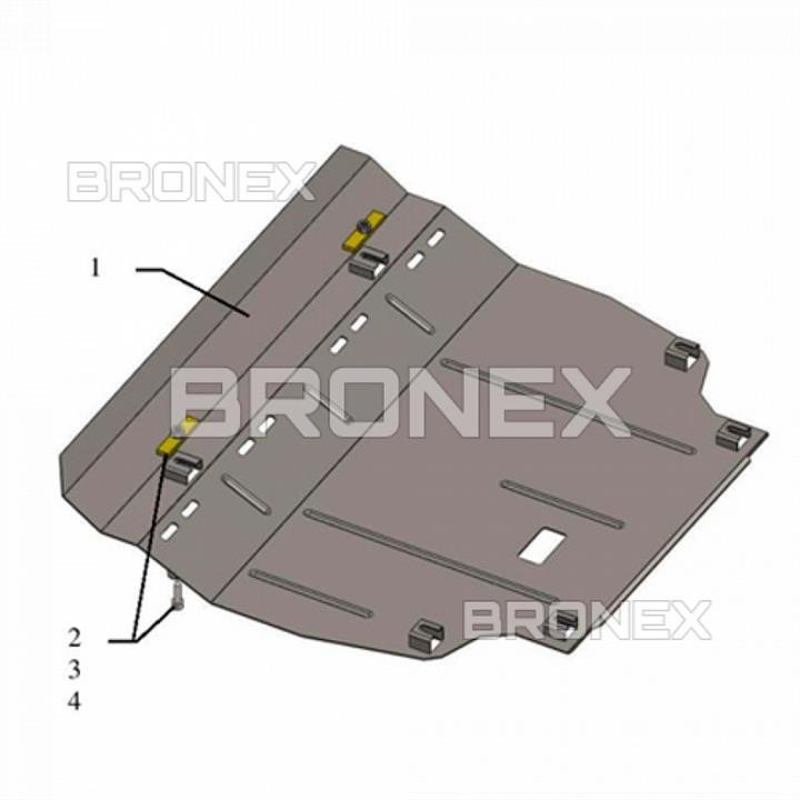 Bronex 101.0473.00 Захист двигуна Bronex стандартна 101.0473.00 для Toyota RAV 4 IV (КПП) 101047300: Купити у Польщі - Добра ціна на 2407.PL!