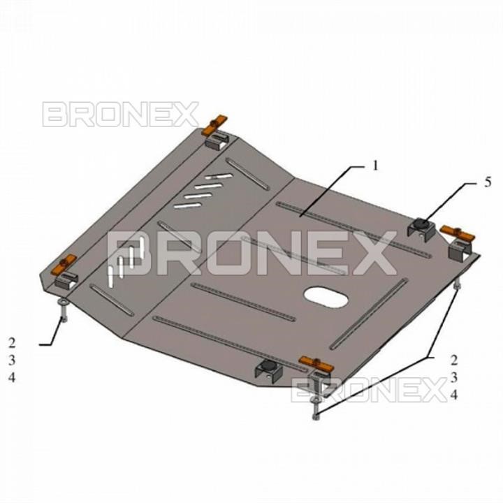 Bronex 101.0486.00 Engine protection Bronex standard 101.0486.00 for Daewoo Nubira II (radiator, gear box) 101048600: Buy near me in Poland at 2407.PL - Good price!