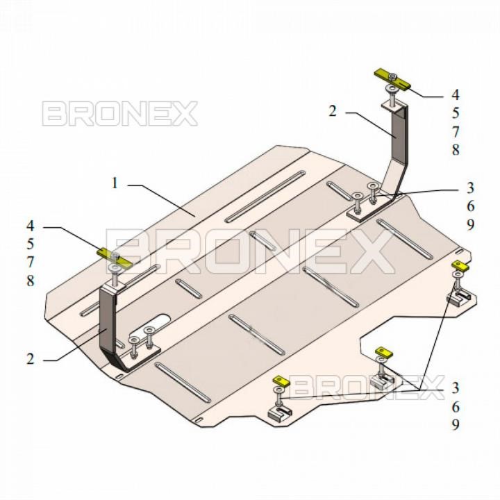 Bronex 101.0488.01 Защита двигателя Bronex стандартная 101.0488.01 для Skoda Rapid / Fabia (радиатор, КПП) 101048801: Отличная цена - Купить в Польше на 2407.PL!
