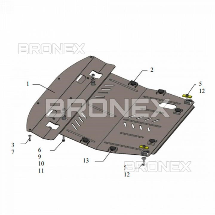 Bronex 101.0505.00 Ochrona silnika Bronex standard 101.0505.00 dla Nissan Pathfinder IV (chłodnica samochodowa, skrzynia biegów) 101050500: Dobra cena w Polsce na 2407.PL - Kup Teraz!