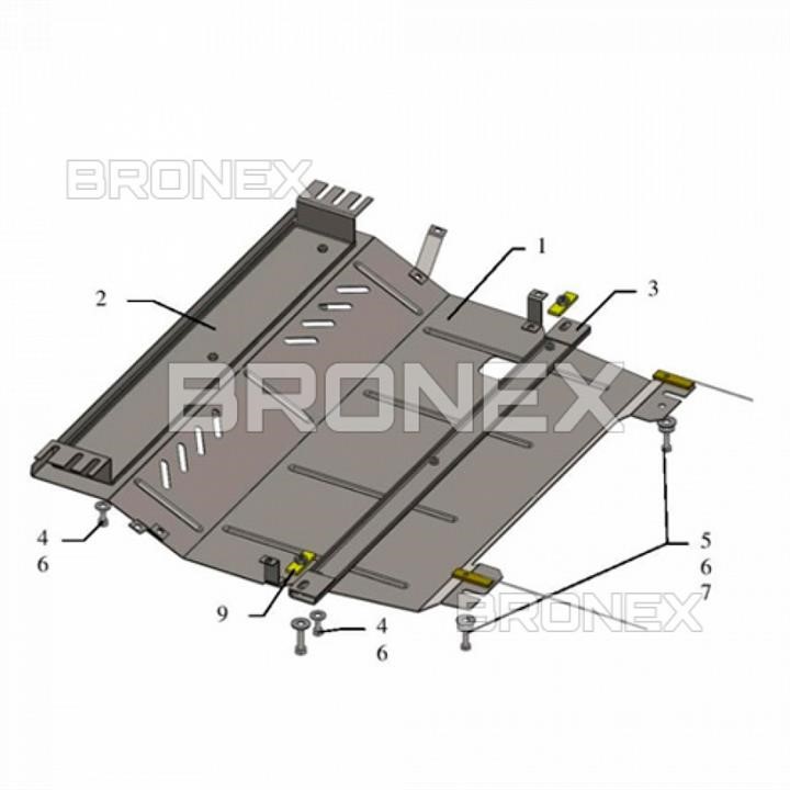 Bronex 101.0510.00.P Engine protection Bronex standard 101.0510.00.P for Peugeot 301 (radiator, gear box) 101051000P: Buy near me in Poland at 2407.PL - Good price!