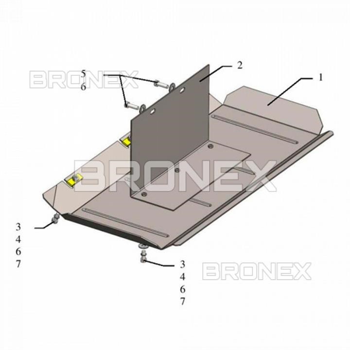 Bronex 101.0524.00 Ochrona cewkiЗащита standard 101.0524.00 dla MAN TGS 33.360 6х4 101052400: Dobra cena w Polsce na 2407.PL - Kup Teraz!