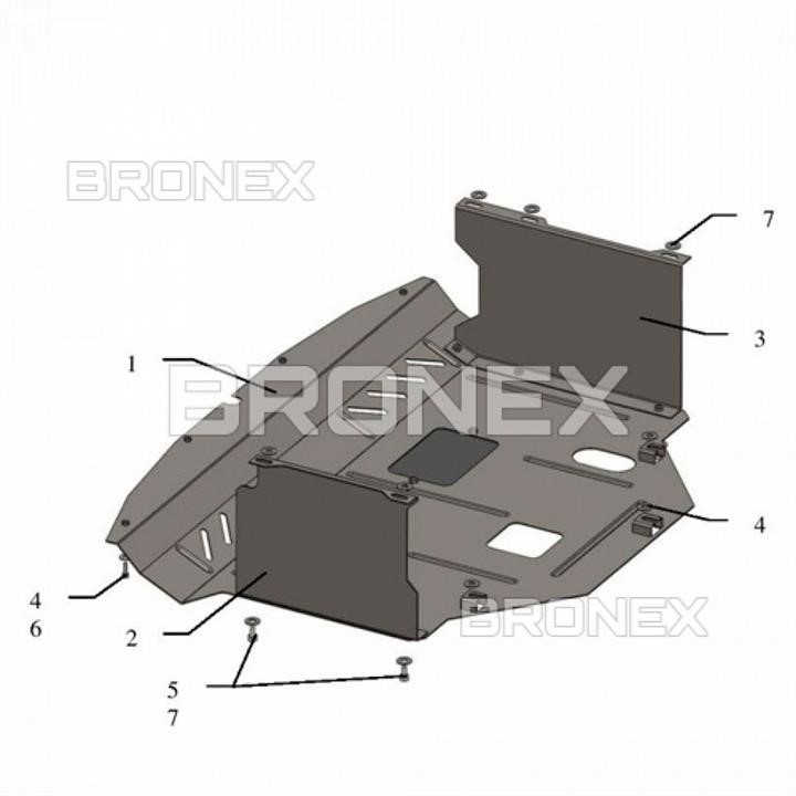 Bronex 101.0544.00 Engine protection Bronex standard 101.0544.00 for Kia Soul (radiator, gear box) 101054400: Buy near me at 2407.PL in Poland at an Affordable price!