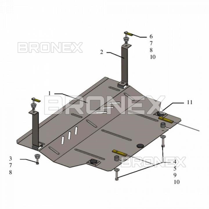 Bronex 101.0596.00 Engine protection Bronex standard 101.0596.00 for Seat Mii (radiator, gear box) 101059600: Buy near me at 2407.PL in Poland at an Affordable price!