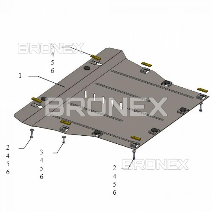Ochrona silnika Bronex standard 101.0605.00 dla Volvo XC90 &#x2F; S90 &#x2F; V 90 (skrzynia biegów) Bronex 101.0605.00