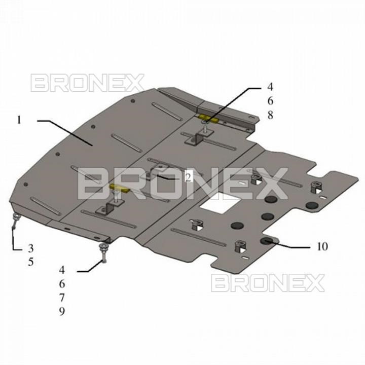 Ochrona silnika Bronex standard 101.0613.00 dla BMW 5-й серии F10 (chłodnica samochodowa) Bronex 101.0613.00