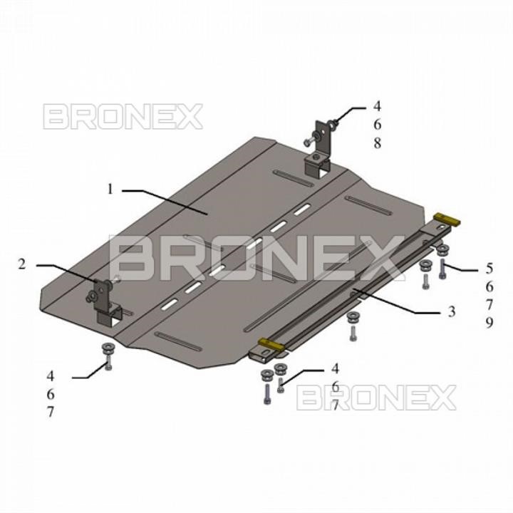 Bronex 101.0620.00.P Engine protection Bronex standard 101.0620.00.P for Peugeot 208 (radiator, gear box) 101062000P: Buy near me in Poland at 2407.PL - Good price!