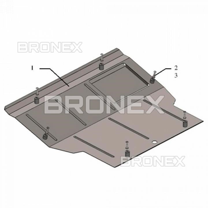 Bronex 101.0629.00 Engine protection Bronex standard 101.0629.00 for Volkswagen T5 / T6 (radiator, gear box, air conditioning) 101062900: Buy near me in Poland at 2407.PL - Good price!