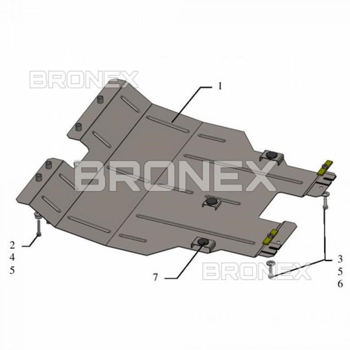Bronex 101.0655.00 Защита двигателя Bronex стандартная 101.0655.00 для Chery Tiggo 5 (радиатор, КПП) 101065500: Отличная цена - Купить в Польше на 2407.PL!