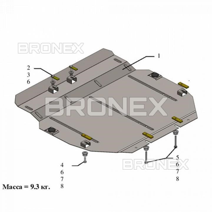 Bronex 101.0658.00 Engine protection Bronex standard 101.0658.00 for Honda CR-V IV restyling (gearbox) 101065800: Buy near me in Poland at 2407.PL - Good price!