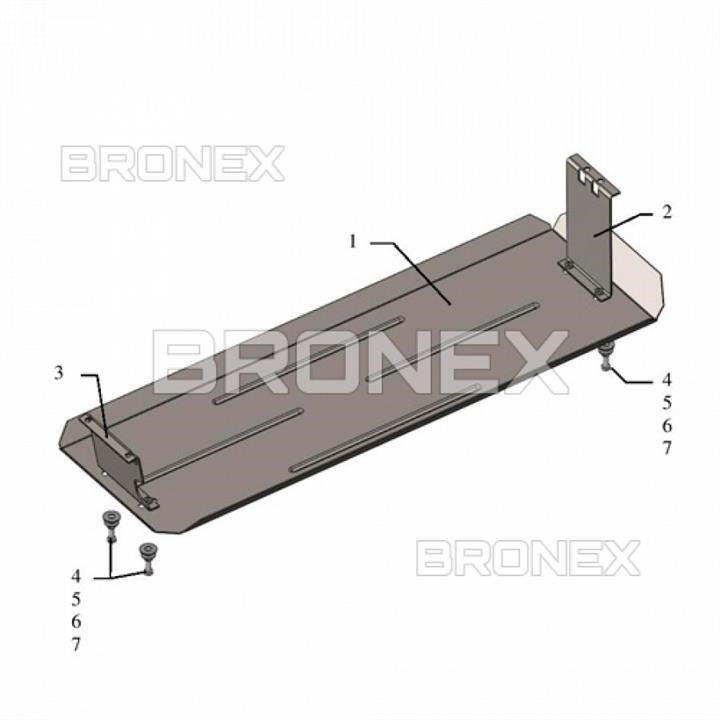 Bronex 101.0677.00 Fuel tank protectionBronex standard 101.0677.00 for Mitsubishi L200 V 101067700: Buy near me in Poland at 2407.PL - Good price!