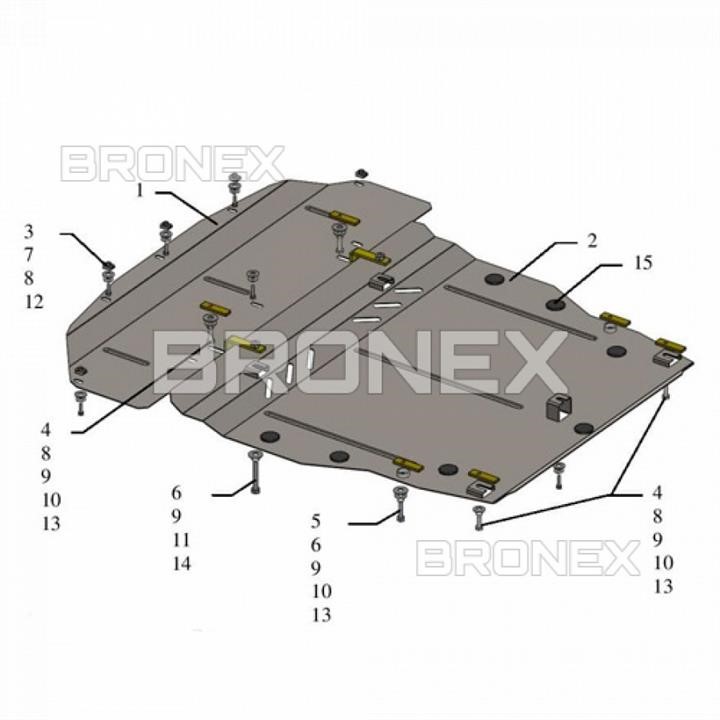 Bronex 101.0692.00 Engine protection Bronex standard 101.0692.00 for Nissan Leaf (radiator, gear box) 101069200: Buy near me in Poland at 2407.PL - Good price!