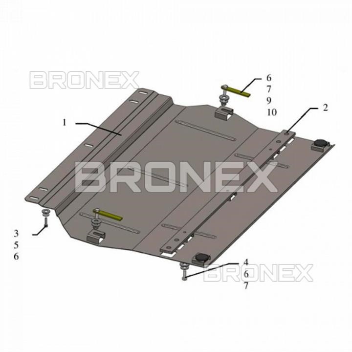 Bronex 101.0729.00 Engine protection Bronex standard 101.0729.00 for Jaguar X-Type (gear box) 101072900: Buy near me in Poland at 2407.PL - Good price!