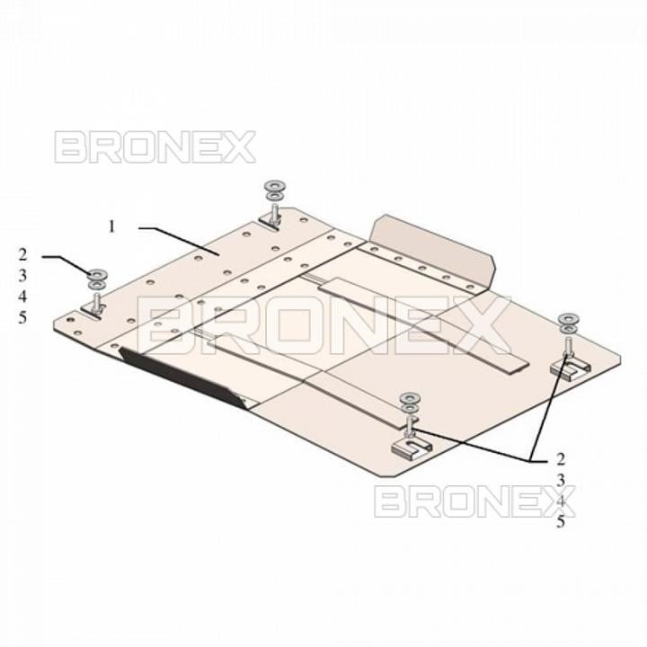 Bronex 101.0741.00 Automatic transmission protection Bronex standard 101.0741.00 for Mitsubishi Pajero Sport 101074100: Buy near me in Poland at 2407.PL - Good price!