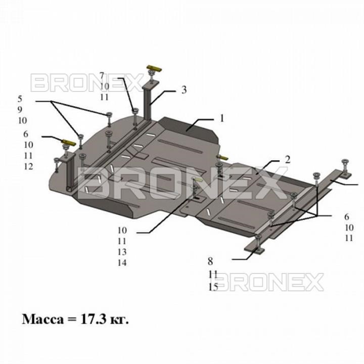 Bronex 101.0773.00 Engine protection Bronex standard 101.0773.00 for BMW 3 series E36 (radiator, gearbox) 101077300: Buy near me in Poland at 2407.PL - Good price!