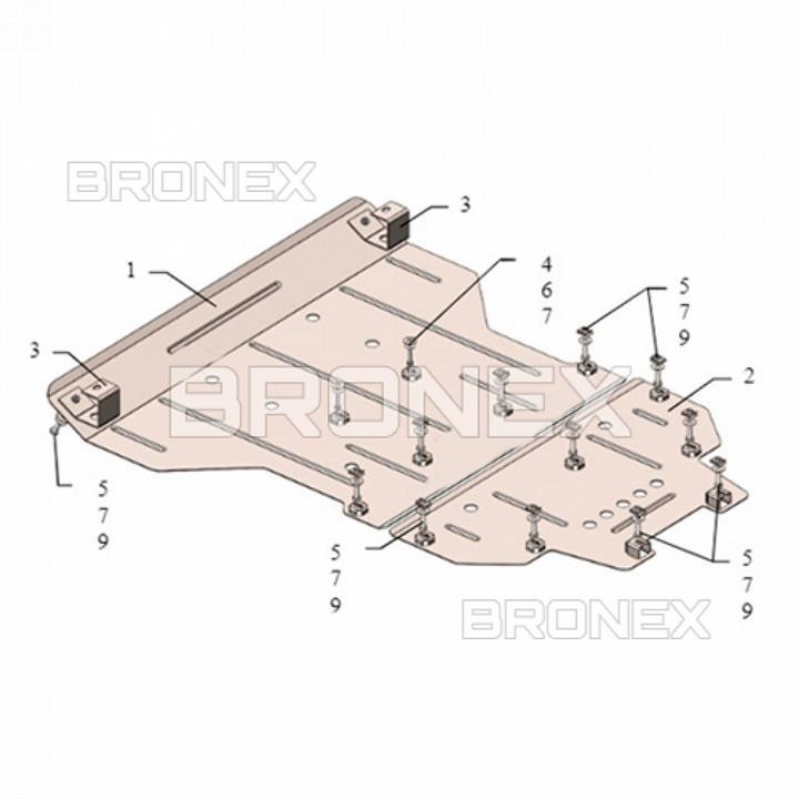Bronex 101.0898.00 Захист двигуна Bronex стандартна 101.0898.00 для Bentley Bentayga 101089800: Приваблива ціна - Купити у Польщі на 2407.PL!