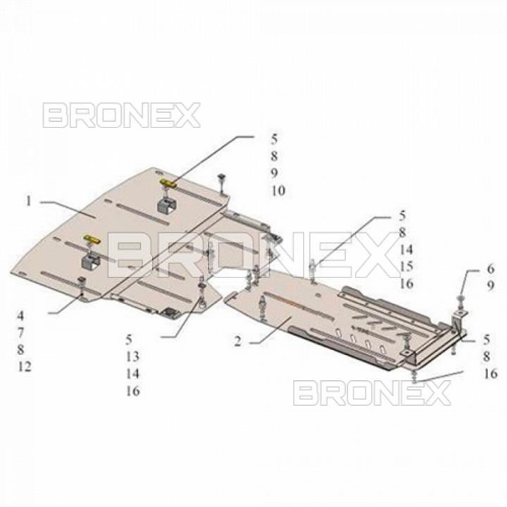 Bronex 101.0905.00 Защита двигателя Bronex стандартная 101.0905.00 для Lexus IS 250 (радиатор, КПП) 101090500: Отличная цена - Купить в Польше на 2407.PL!