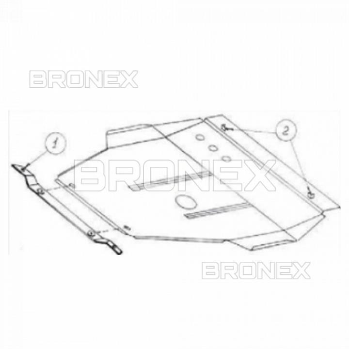 Bronex 101.9080.00 Engine protection Bronex standard 101.9080.00 for Daewoo Nexia (radiator, gear box) 101908000: Buy near me in Poland at 2407.PL - Good price!