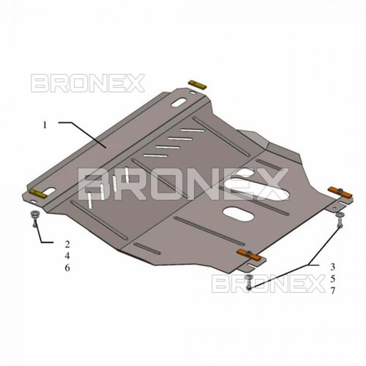 Ochrona silnika Bronex standard 101.9106.00.DW dla Daewoo Lanos &#x2F; Sens (chłodnica samochodowa, skrzynia biegów) Bronex 101.9106.00.DW