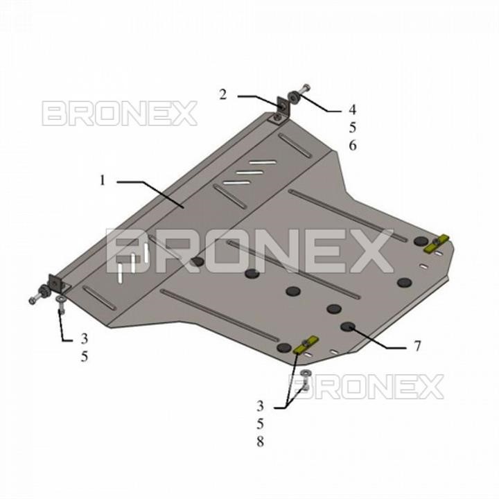 Bronex 101.9137.00 Захист двигуна Bronex стандартна 101.9137.00 для Mazda Xedos-6/Xedos-9 (радіатор, КПП) 101913700: Приваблива ціна - Купити у Польщі на 2407.PL!