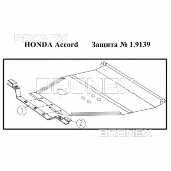 Bronex 101.9139.00 Engine protection Bronex standard 101.9139.00 for Honda Accord V (gear box) 101913900: Buy near me in Poland at 2407.PL - Good price!