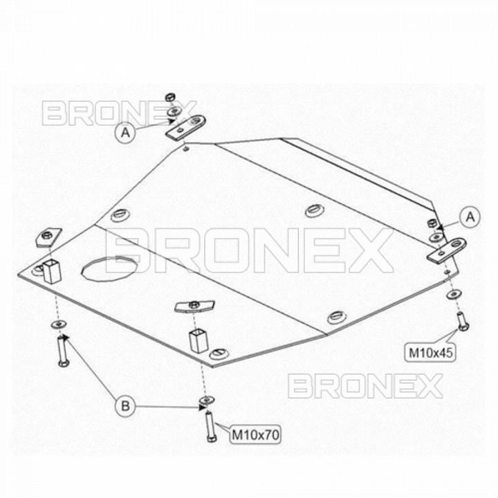 Bronex 102.0039.00 Engine protection Bronex premium 102.0039.00 for Honda Civic VII (radiator, gear box) 102003900: Buy near me in Poland at 2407.PL - Good price!