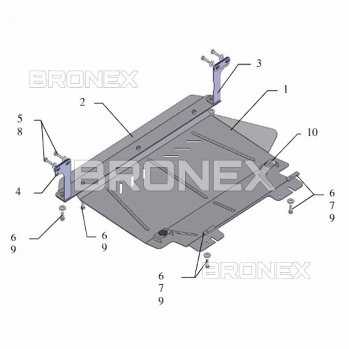 Bronex 102.0239.00 Захист двигуна Bronex преміум 102.0239.00 для Mazda 2 II (радіатор, КПП) 102023900: Купити у Польщі - Добра ціна на 2407.PL!