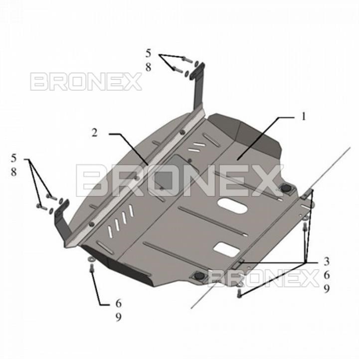 Bronex 102.0268.00 Engine protection Bronex premium 102.0268.00 for Ford Fiesta VII/B-Max (radiator, gear box) 102026800: Buy near me in Poland at 2407.PL - Good price!