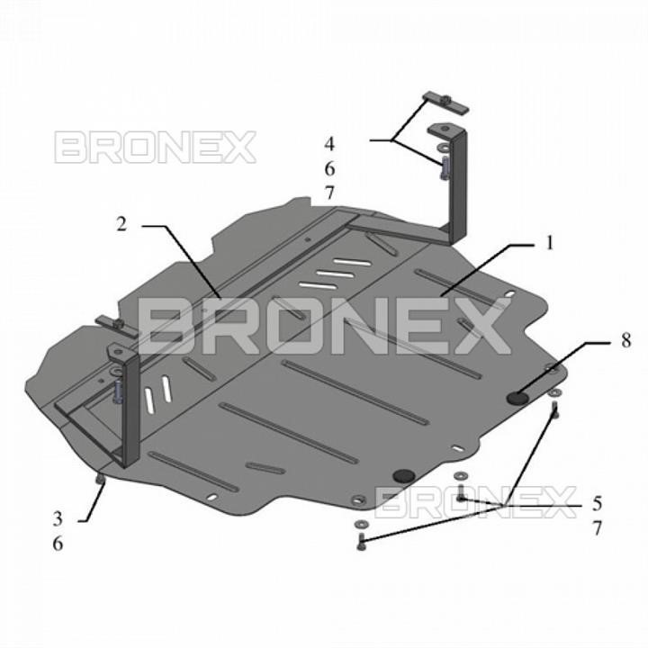 Motorschutz Bronex prämie 102.0292.00 zum Seat Alhambra II (kühler, getriebe) Bronex 102.0292.00