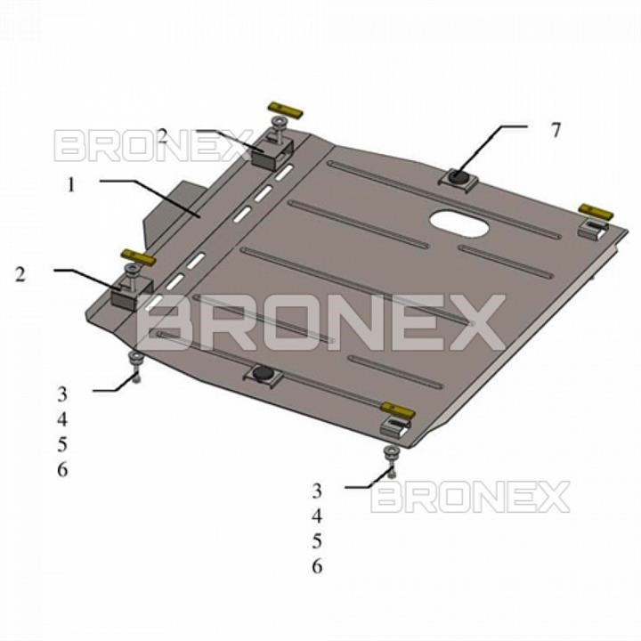 Bronex 102.0490.00 Engine protection Bronex premium 102.0490.00 for Acura RDX (gear box) 102049000: Buy near me in Poland at 2407.PL - Good price!