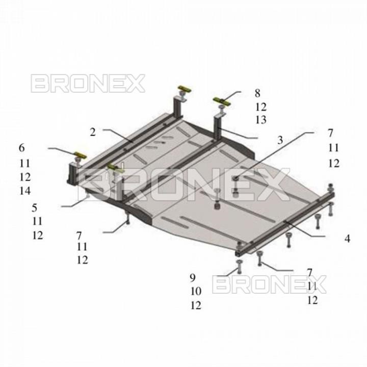 Bronex 102.0542.00 Engine protection Bronex premium 102.0542.00 for Volvo 940 (radiator, gear box) 102054200: Buy near me at 2407.PL in Poland at an Affordable price!