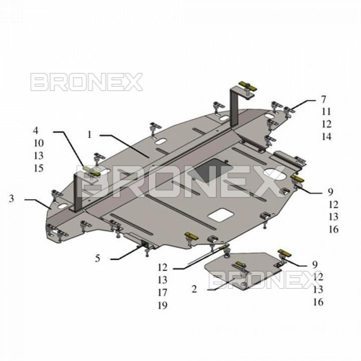 Bronex 102.0718.00 Захист двигуна Bronex преміум 102.0718.00 для Kia Niro Hybrid (радіатор, КПП) 102071800: Приваблива ціна - Купити у Польщі на 2407.PL!