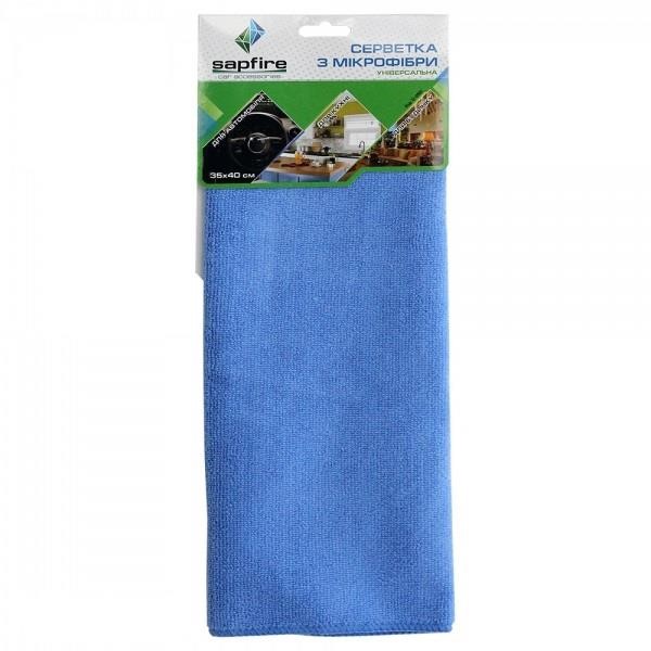 Sapfire 002845 Universal microfiber cloth 35x40 cm, blue 002845: Buy near me in Poland at 2407.PL - Good price!