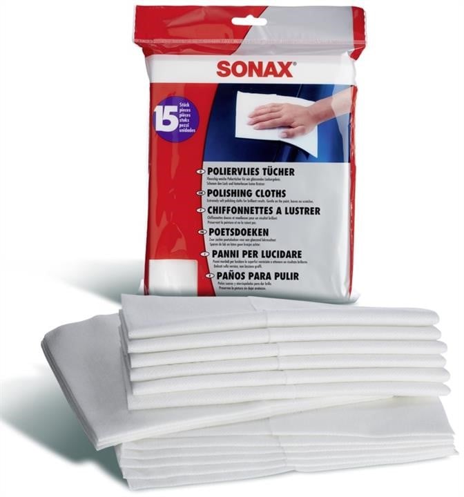 Sonax 422 200 Polishing cloths, 15 pcs 422200: Buy near me in Poland at 2407.PL - Good price!