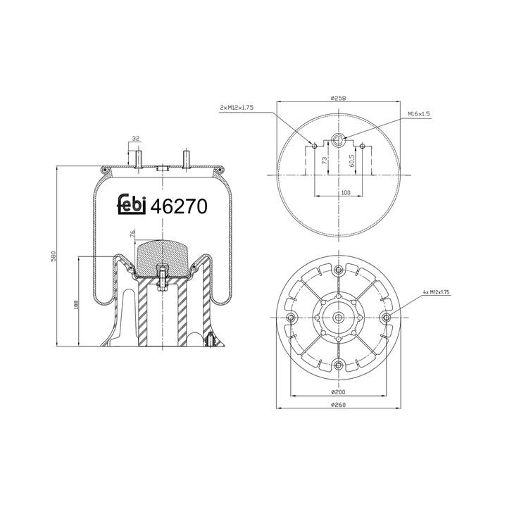 Air suspension Renault: 46270 febi Boot, air suspension