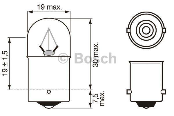 Bosch 1 987 302 511 Лампа розжарювання R5W 24V 5W 1987302511: Приваблива ціна - Купити у Польщі на 2407.PL!