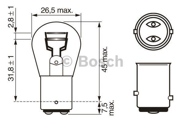 Bosch 1 987 302 609 Glow bulb P21/5W 6V 21/5W 1987302609: Buy near me in Poland at 2407.PL - Good price!