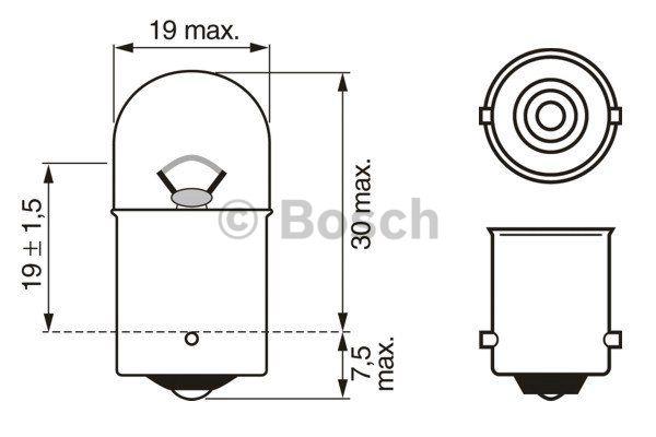 Bosch 1 987 302 283 Лампа накаливания R10W 12V 10W 1987302283: Отличная цена - Купить в Польше на 2407.PL!