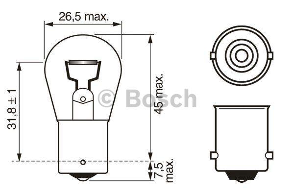 Bosch 1 987 302 503 Лампа накаливания P21W 24V 21W 1987302503: Отличная цена - Купить в Польше на 2407.PL!