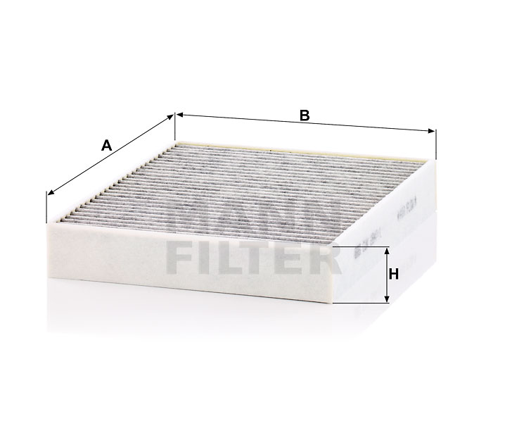 Filtr kabinowy z węglem aktywnym Mann-Filter CUK 2847&#x2F;1