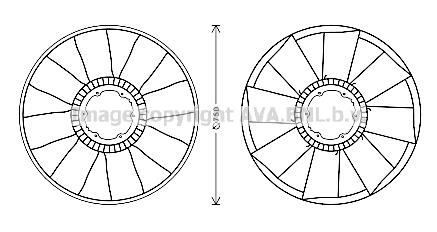 AVA MEB283 Крильчатка вентилятора MEB283: Приваблива ціна - Купити у Польщі на 2407.PL!